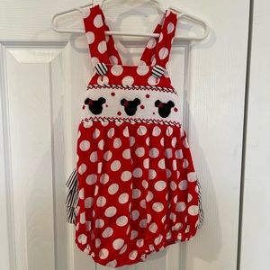 Banana Split Minnie Romper 24m